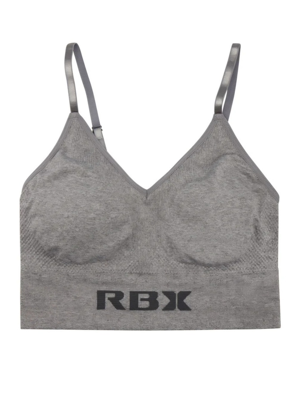5/$25 RBX Seamless Lounge Bralette Gray Heather Adjustable Strap Bra Medium